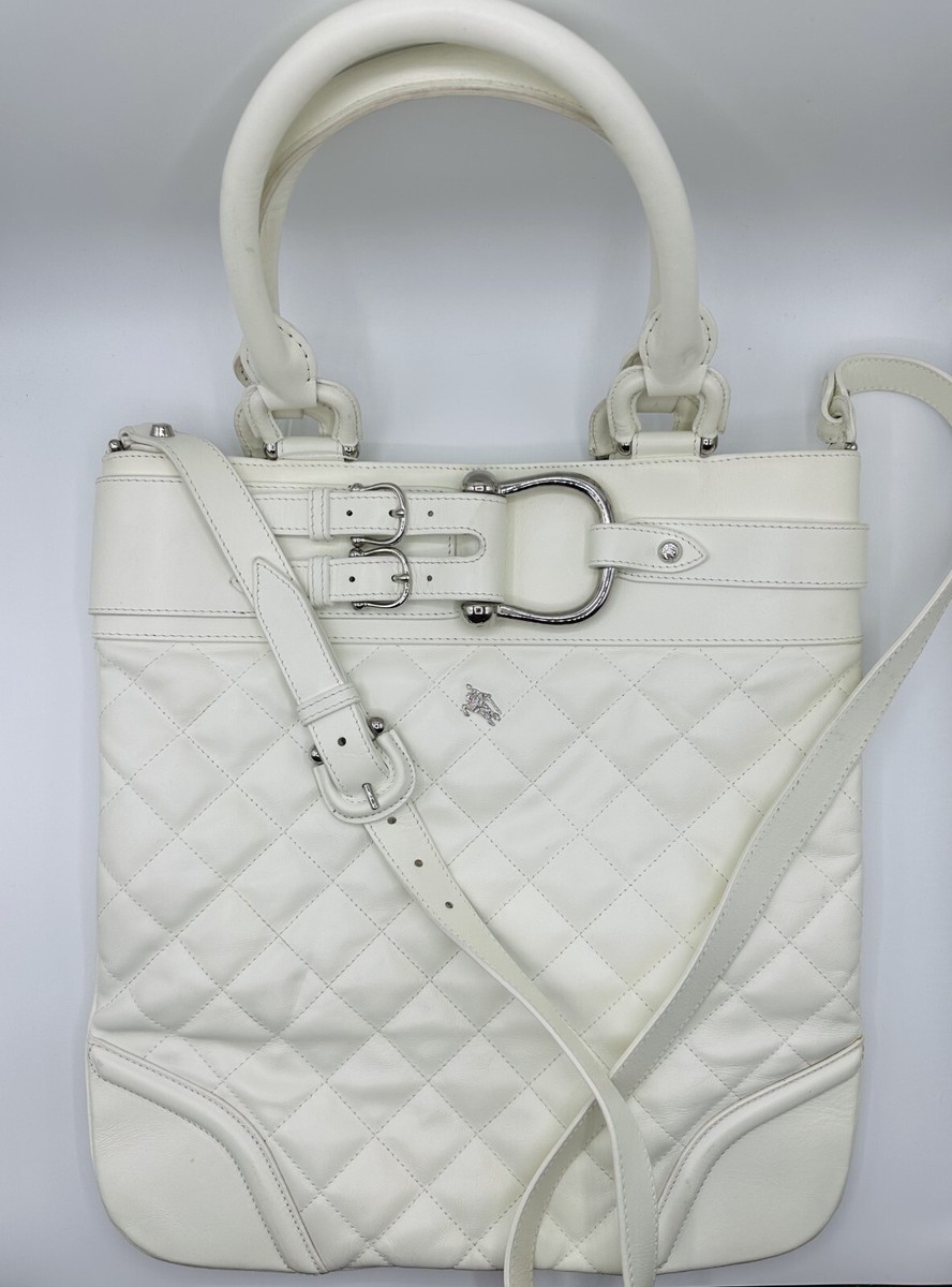 Burberry Women's Sartorial Orchard White Quilted Leather