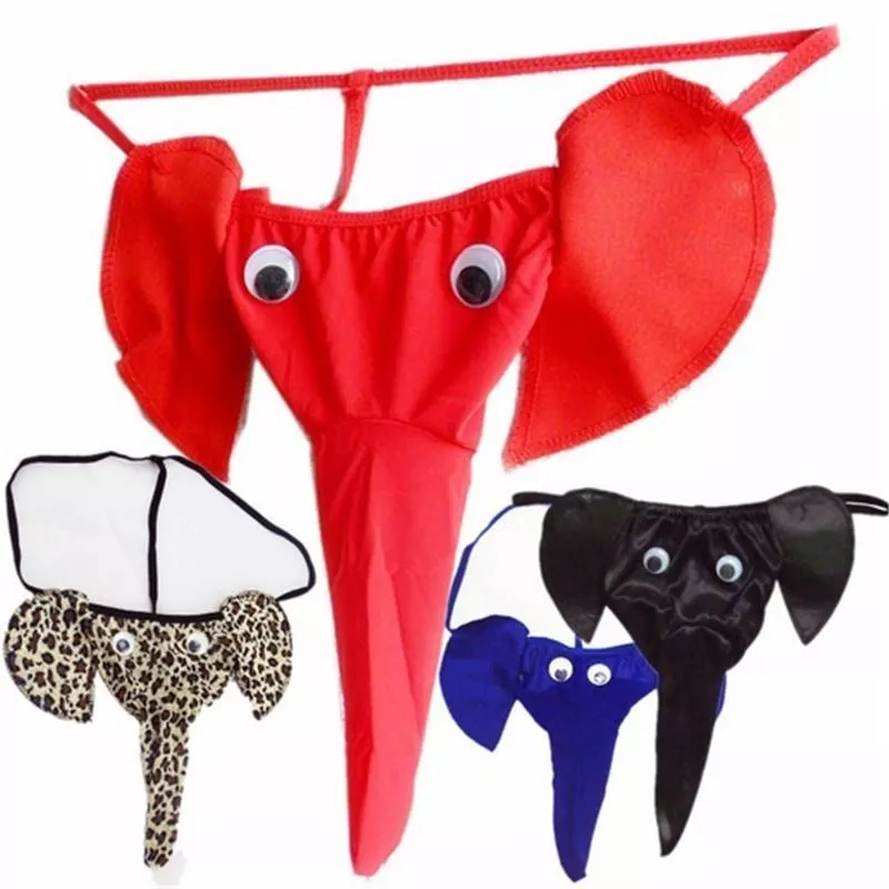 1 Mens Sexy Underwear Elephant Thong G-string Beach Underpant Brief Summer  Pouch