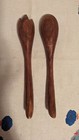Vintage Large Wooden Salad Serving Set Fork Spoon Minimalist Wood MCM Retro — photo 2