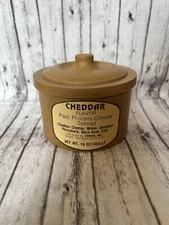 Vintage Cheddar flavor past. process cheese spread hard plastic  container empty