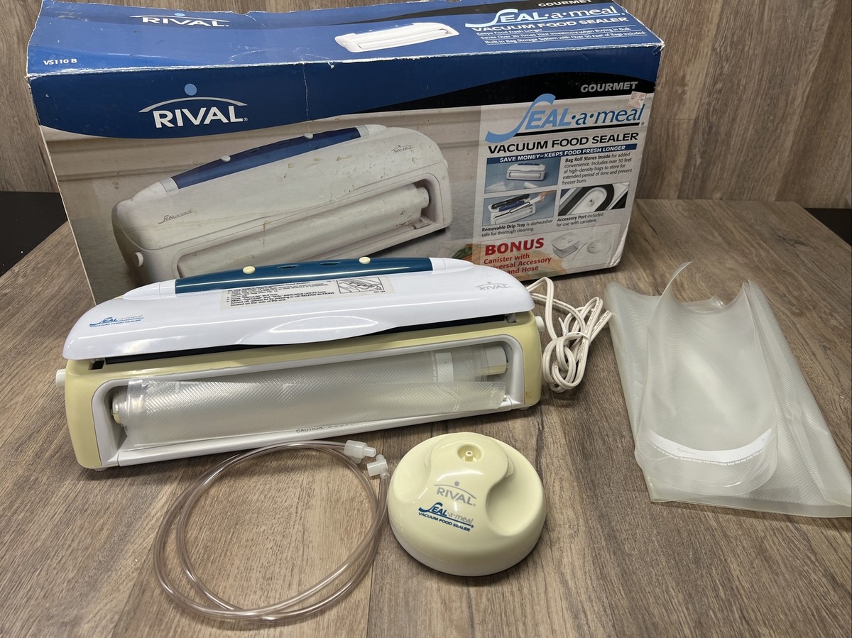 RIVAL Gourmet Seal-A-Meal Vacuum Food Sealer VS110 White