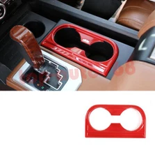 ABS Red Inner Center Console Cup Holder Cover Trim For Toyota Tundra 2014-2021