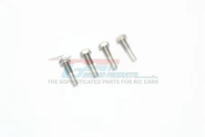 For Traxxas Maxx-STAINLESS STEEL KING PIN FOR FRONT C-HUBS -4PC Set-Silver