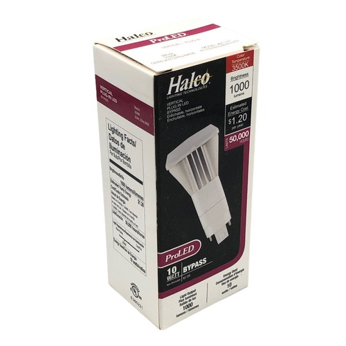 Halco 81141 10W 2-Pin Plug-In LED 3500K White Ballast Bypass G24d and G24q Base - Picture 2 of 9