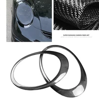 2pcs Carbon Fiber Headlight Lamp Cover Trim For Porsche 911 997 GT3 2005-2010 06 (For: Porsche 911 GT3)