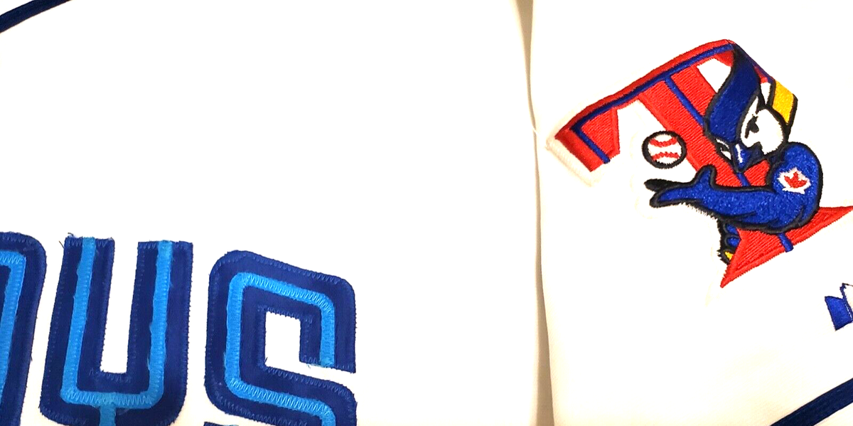 Authentic! Majestic SIZE 56 3XL, TORONTO BLUE JAYS VINTAGE WHITE