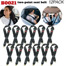 12Pack Car Seat Belt Lap 2 Point Safety Travel Adjustable Retractable Universal