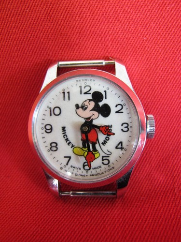 vintage bradley mickey mouse walt disney productions wrist watch