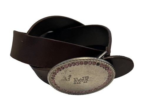 Abercrombie & Fitch Leather Belt Studded Distressed 36 38  display picture 1