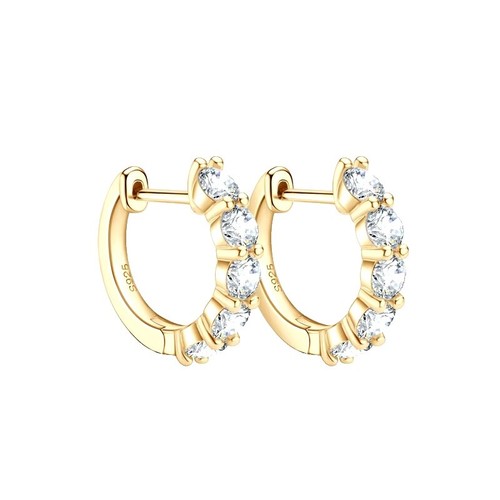 Créoles style gourmette 20mm Plaqué Or - Femme