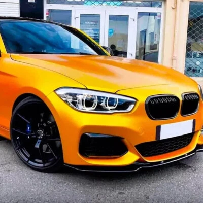 AUTOPARADISE2019 FOR BMW 1 SERIES F20 F21 M SPORT LCI 2015-2019 GLOSS BLACK FRONT SPLITTER LIP UK