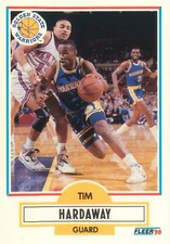 Tim Hardaway RC 1990-91 Fleer Basketball Rookie Card #63 Golden State Warriors