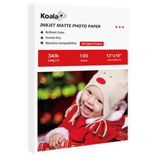 Koala Thin Inkjet Paper 13x19 Inches Matte Paper 100 Sheets 6.5Mil Compatible...
