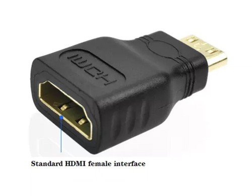 12x Mini HDMI Male to Standard HDMI Female Adapters Gold Plated HDTV 4K 1080p - Picture 2 of 4