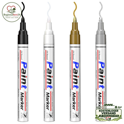 Permanent Marker Wasserfest 2-3 mm Trocknen Schnell für Stein Glas Holz Metall