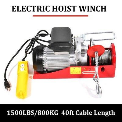 Electric Winch Hoist Crane Hoist Lifting Engine1500LBS Brand New