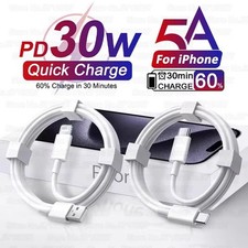 PD 30W USB-C Fast Charging Cable for iPhone 15 14 13 12 11 Pro Max XS XR