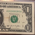  Birthday/Anniversary Note, Fancy Serial Number, 06/1/1939  A 01939160 A — photo 2