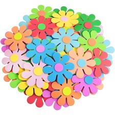 100PCS Foam Flower Stickers - Wall Stickers, Small Flower Sticker Foam Crafts fo