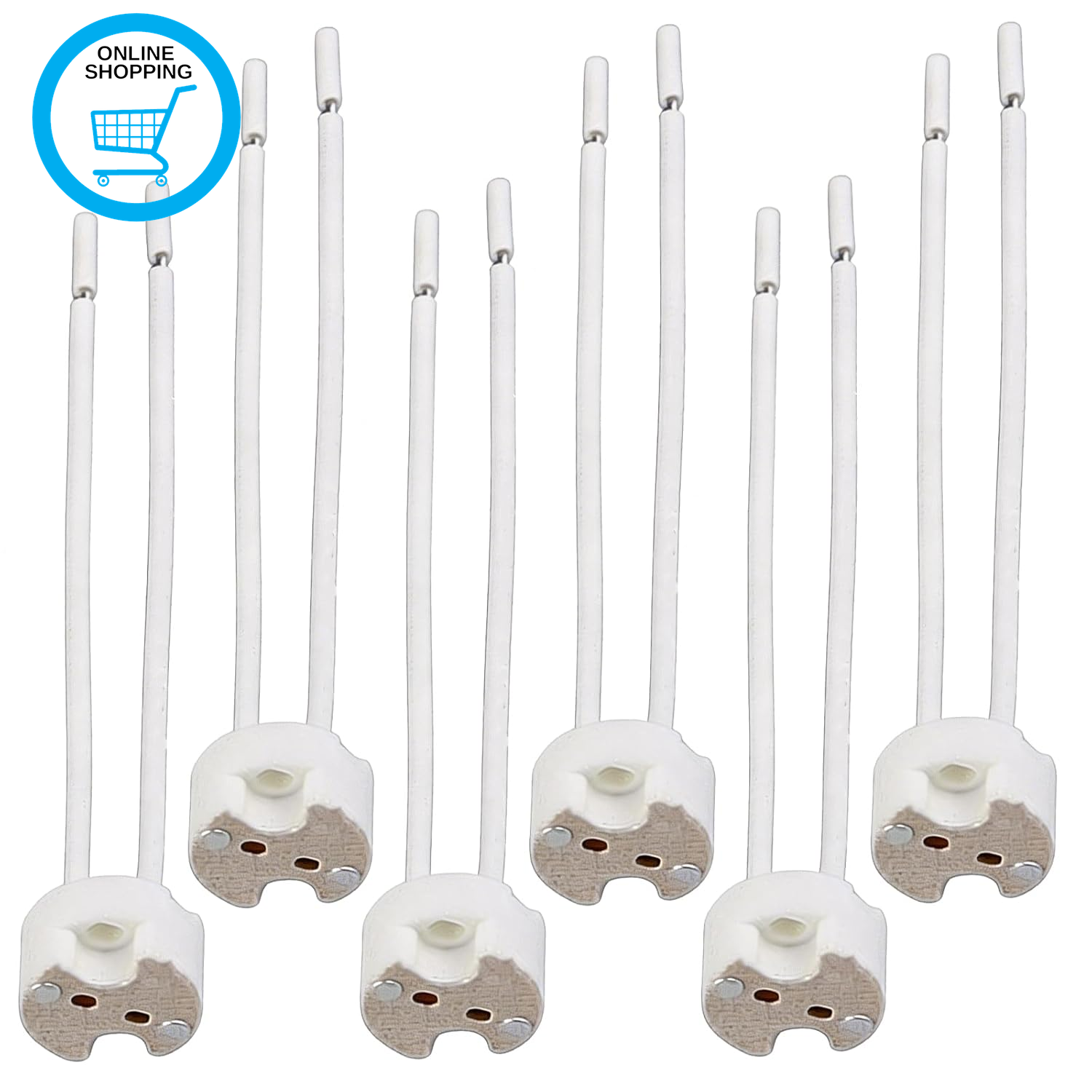 20 Pcs GU5.3 Lamp Holder Sockets, MR16 GU5.3 Led Bulb Base Ceramic Plastic Socke