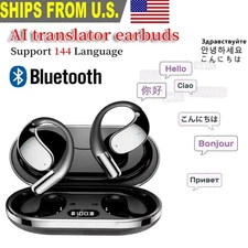3 In 1 Smart Voice Translation Earbuds 150+ Languages Real Time Translator New
