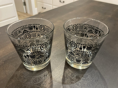 [Set of 2] Appleton Estate Rum 4  Double Old Fashion Low Ball Rocks Glasses B139