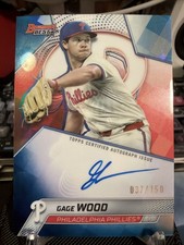 2025 Bowmans Best Gage Wood #B25-GW Best of Auto Blue Refractor #/150 Phillies