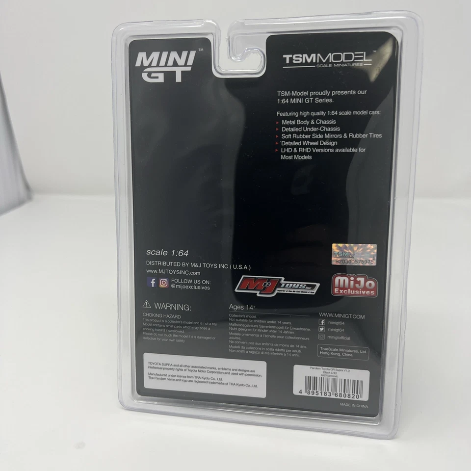 Mini GT 219 Pandem Toyota GR Supra V1 - Black LHD New in BLISTER Mijo Exclusive - Image 4 of 4