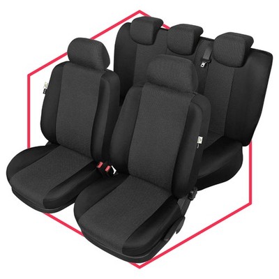 Autositzbezüge Schonbezüge Sitzbezug Set Schwarz für Mitsubishi L200 5-6 V-VI