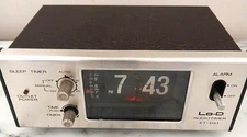 COPAL Lo-D ET-100 Audio Timer Silver Black Alarm Clock Sleep Used Tested