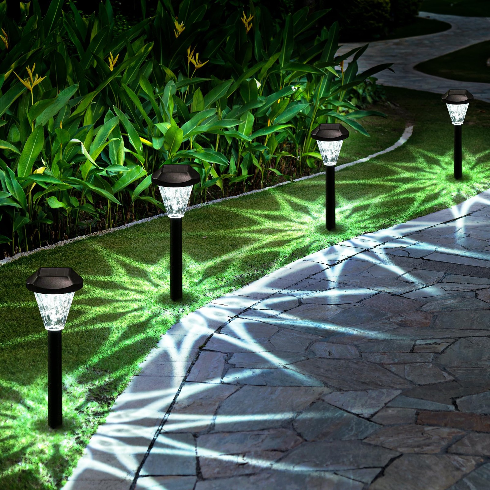 Confezione Da 12 Luci Solari Impermeabili per Esterni, Luci Solari per Esterni, 