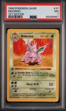 Pokemon Card Nidorino 37/102 1st Edition PSA 7 Game