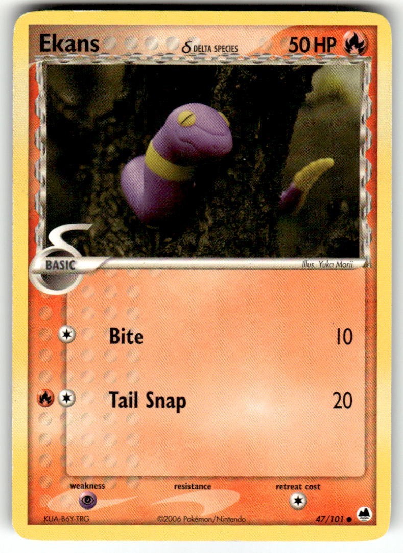 Pokemon - Ekans (Delta Species) - 47/101 - Common - EX Dragon Frontiers NM/VLP