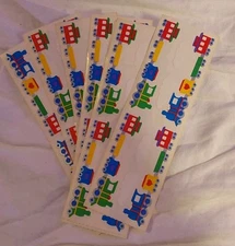 10 Sheets Vintage 1993 Original TRAIN CARS Stickers Mrs. Grossman's Stickers