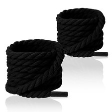 Ajcotahm Thick Rope Shoe Laces, Chunky Braided Shoelaces 8mm Round Cotton Sho...