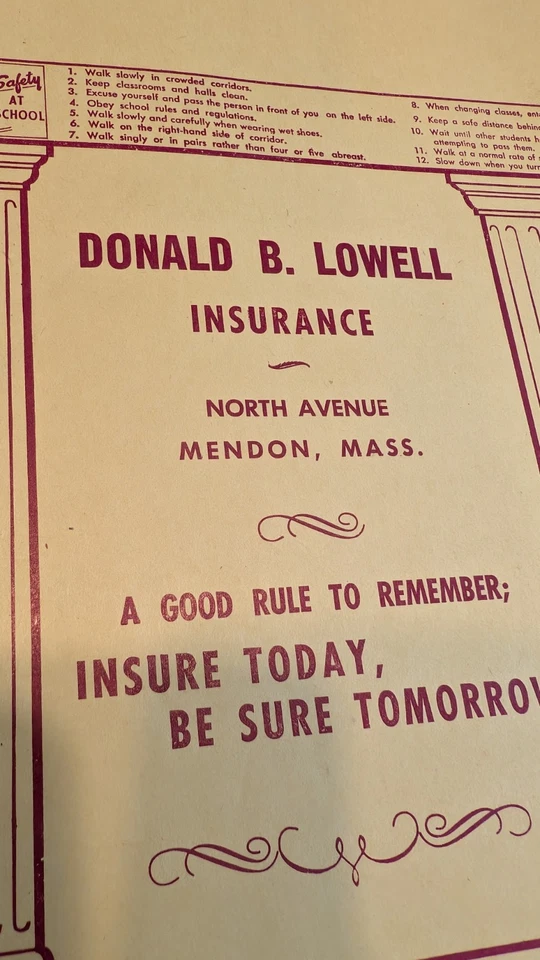 (5) New Old Stock Book Covers 1958 Tootsie Roll Advertisement Mendon Mass. - Image 3 of 4