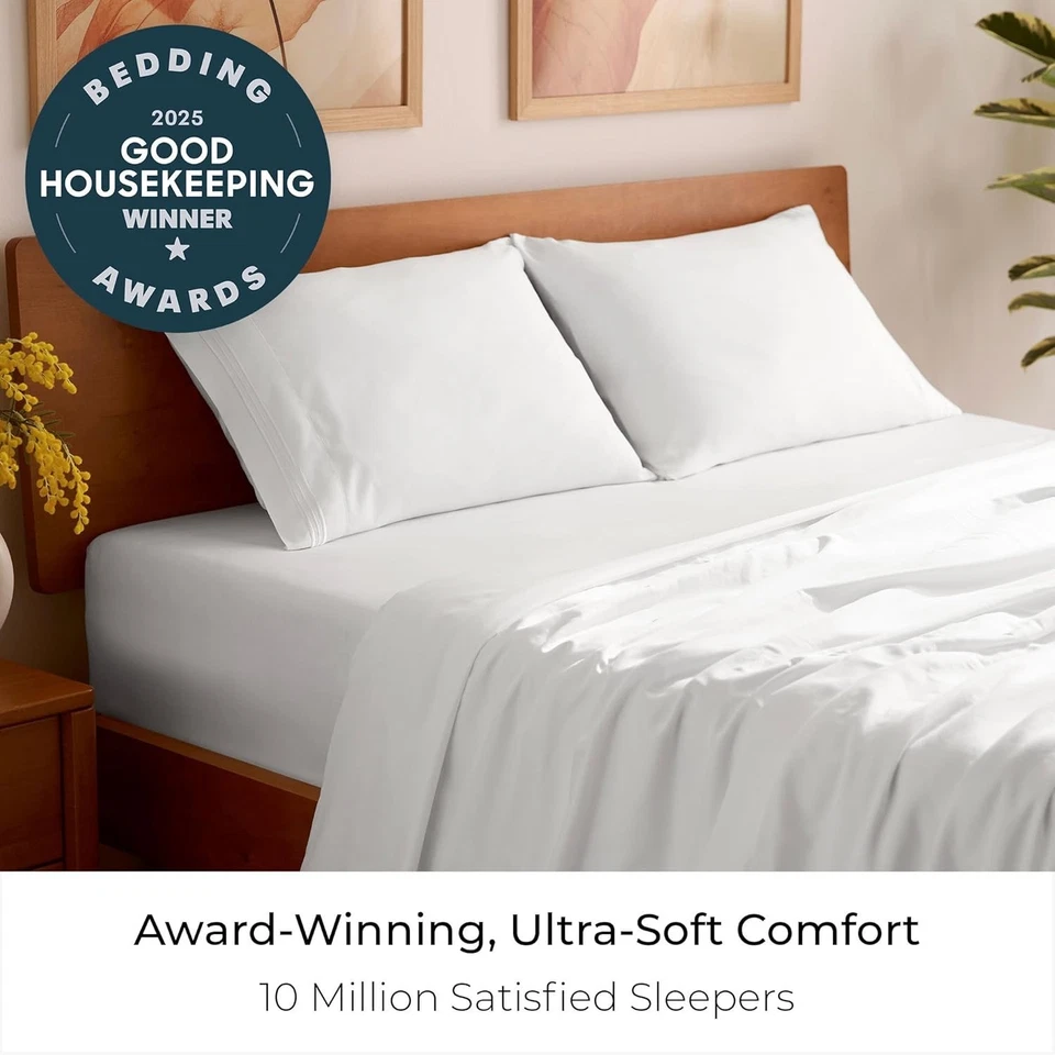 Juego de sábanas Queen - 4 piezas ropa de cama de lujo extra suave resistente a la decoloración de arrugas NUEVO Foto 2 de 4