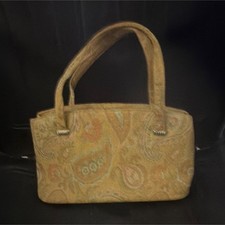 Mayer New York Vintage Tapestry Shoulder Bag Beige Multi-Color