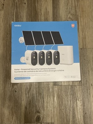 4 PACK AOSU SolarCam Pro System Complete Solar Camera Security Outdoor Wireless