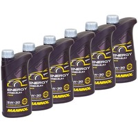 MotoröL ÖL 6 X 1 Liter Motor Motoren Mannol 5W-30 Energy Premium API SN BMW VW