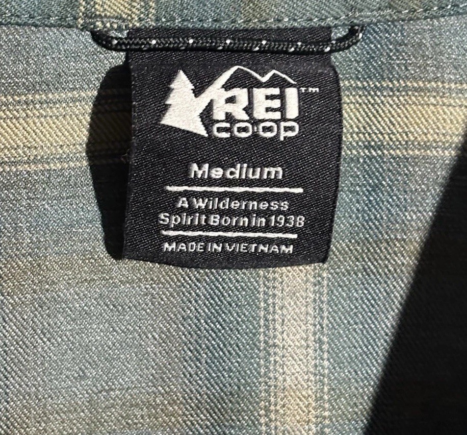 REI Co-op Shirt Sz M Green Plaid Outdoor Hiking Bluesign Product Mens June 2021 View 3