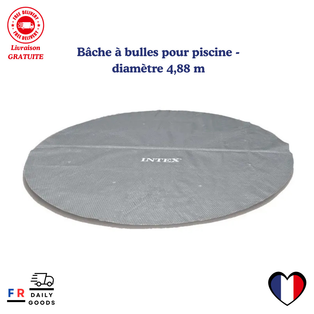 Bâche à bulles Intex UTF00142 chauffage solaire piscine ronde diamètre 4,88m
