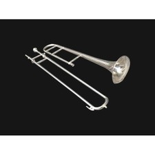 TROMBONE SLIDE MADE OF PURE BRASS METAL IN CHROME POLISH CASE BOX FREE SHIPP