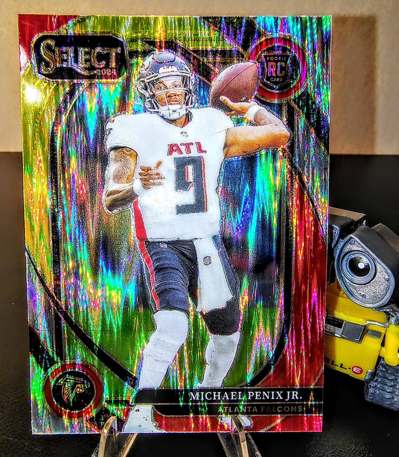 2024 Panini Select - Club Level Michael Penix Jr. #235 Red & Yellow Shock Prizm