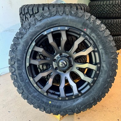 20x9 Fuel D674 Blitz Black Wheels 33