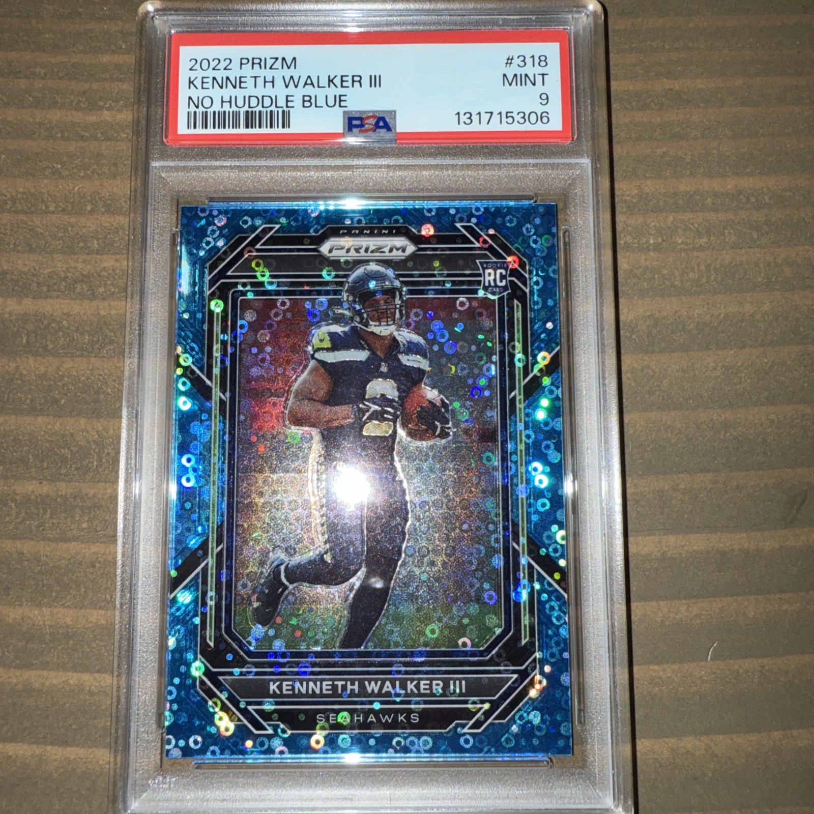 2022 Panini Prizm - Rookies Kenneth Walker III #318 No Huddle Blue Prizm /79 (RC