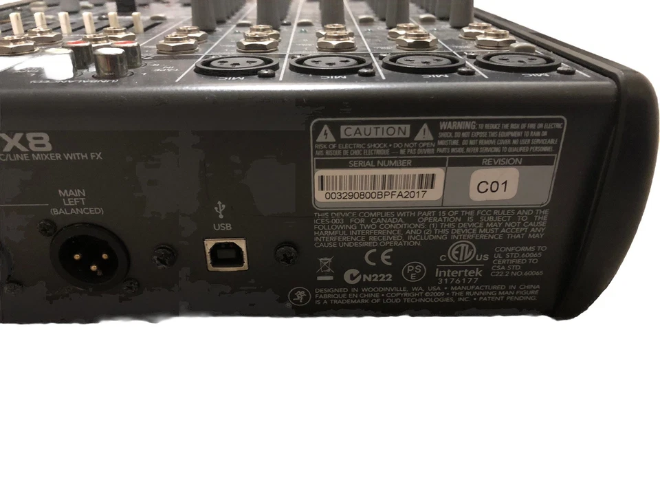 Mackie PROFX8 8-Channel Professional Effects Mixer *works But Gets Hot Sometimes - Image 4 of 4