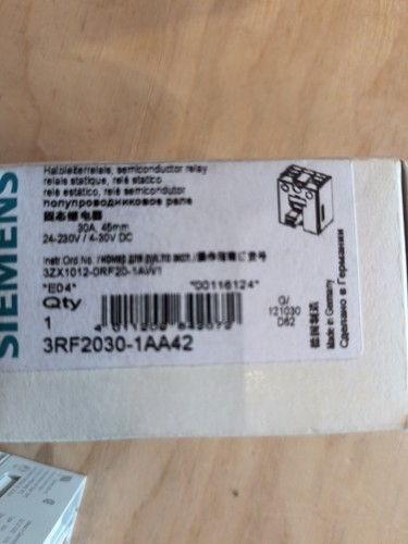 Siemens 3RF2030-1AA42 Semiconductor Relay - Picture 5 of 5
