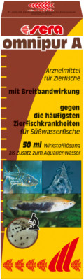 Sera omnipur A 50ml - gegen die häufigsten Zierfischkrankheiten im Süßwasser