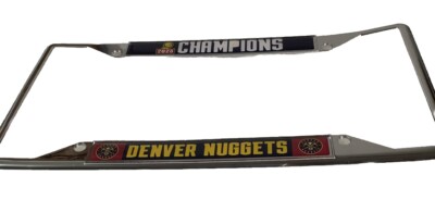 2023 Champions Denver Nuggets Car Metal License Plate Frame Silver
